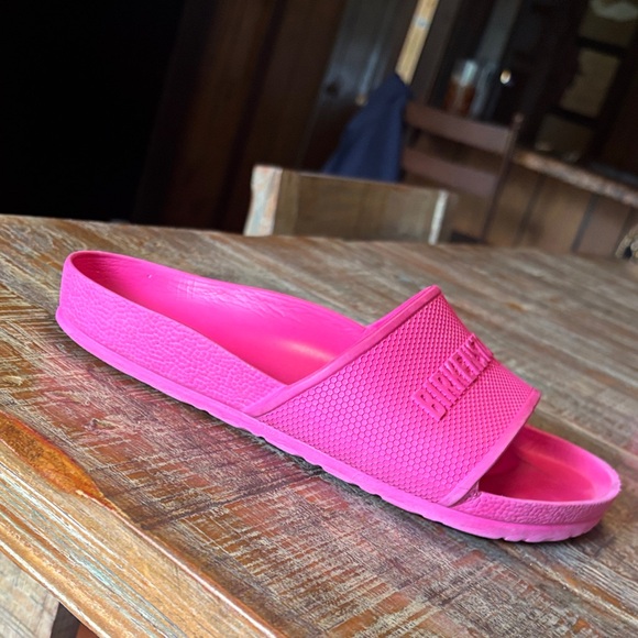 Birkenstock Fuchsia Slide Sandals - Picture 2 of 6